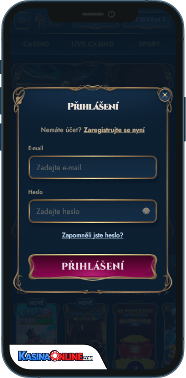 Rich Royal Кasino Přihlášení