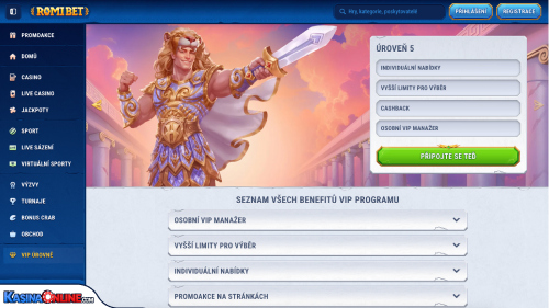 Romibet Kasino vip program