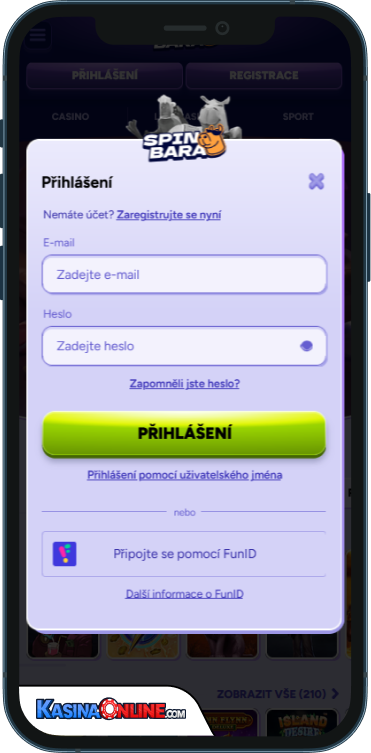 Spinbara Kasino Přihlášení