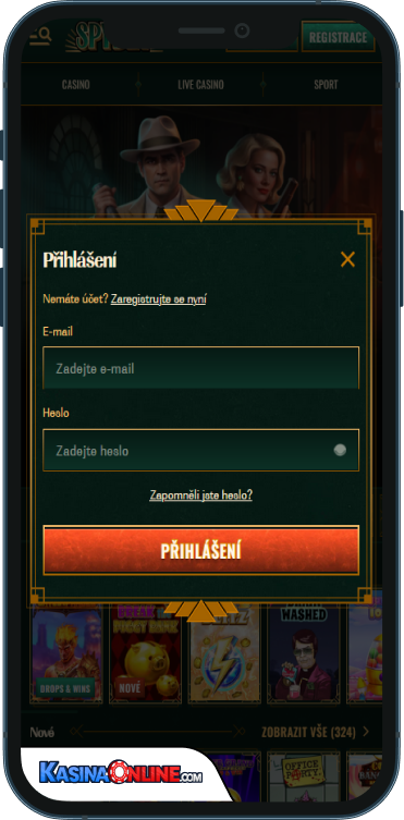 SpyBet Kasino Přihlášení