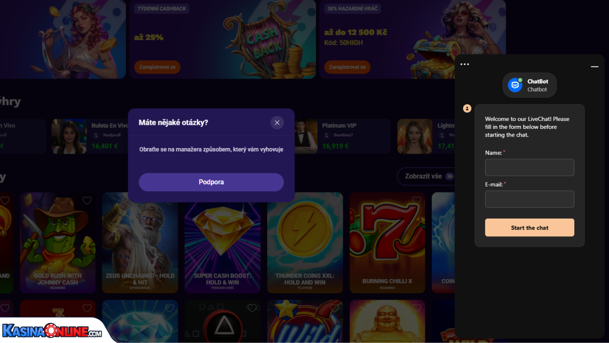 Liraspin Кasino Zákaznická podpora