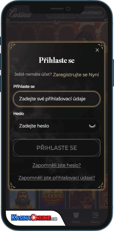Casina Кasino Přihlášení