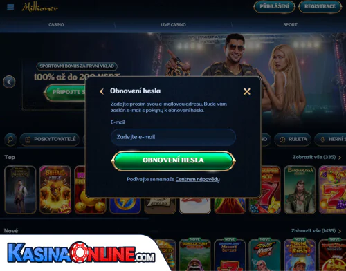 Millioner Кasino Problémy s přihlášením