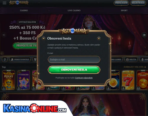 AstroMania Кasino Problémy s přihlášením