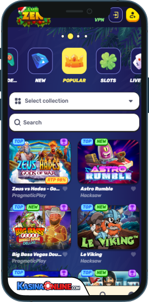 GambleZen Кasino Mobilní aplikace