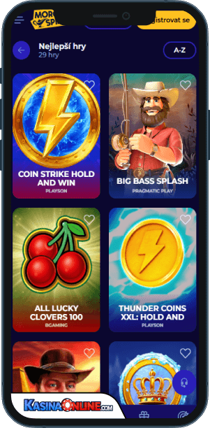 Morospin Кasino Mobilní aplikace