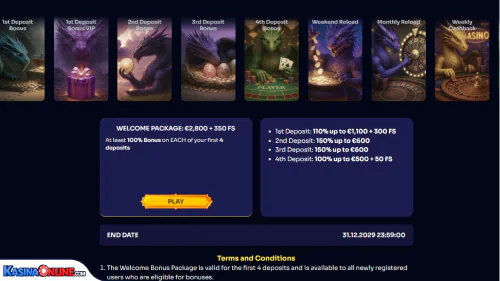 SpinDragons Кasino Bonusy