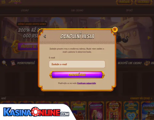 Alawin Кasino Problémy s přihlášením