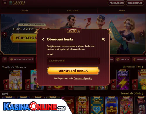 Casoola Кasino Problémy s přihlášením