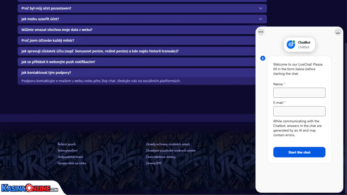 BonusKong Кasino Zákaznická podpora