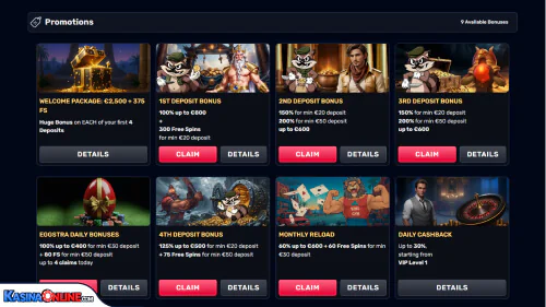 TheSlotz Кasino Bonusy