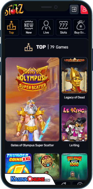 TheSlotz Кasino Mobilní aplikace