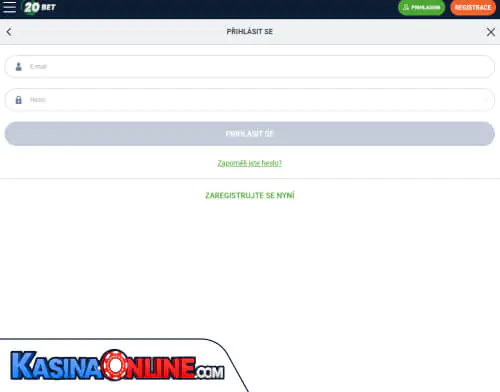 20Bet Кasino Problémy s přihlášením