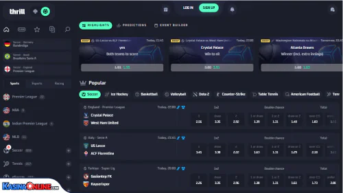 Thrill Кasino sport