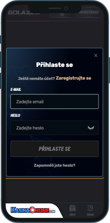 Golazzo Кasino Přihlášení