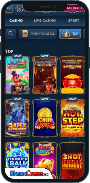 Rich Royal Кasino Mobilní aplikace