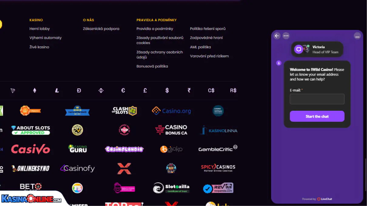 iWild Кasino Zákaznická podpora