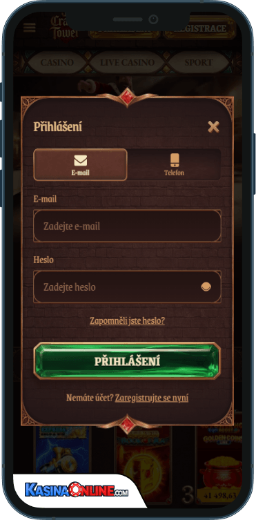 CrazyTower Кasino Přihlášení