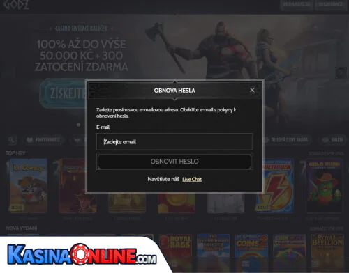 Godz Кasino Problémy s přihlášením