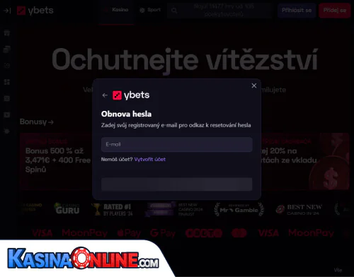 Ybets Кasino Problémy s přihlášením