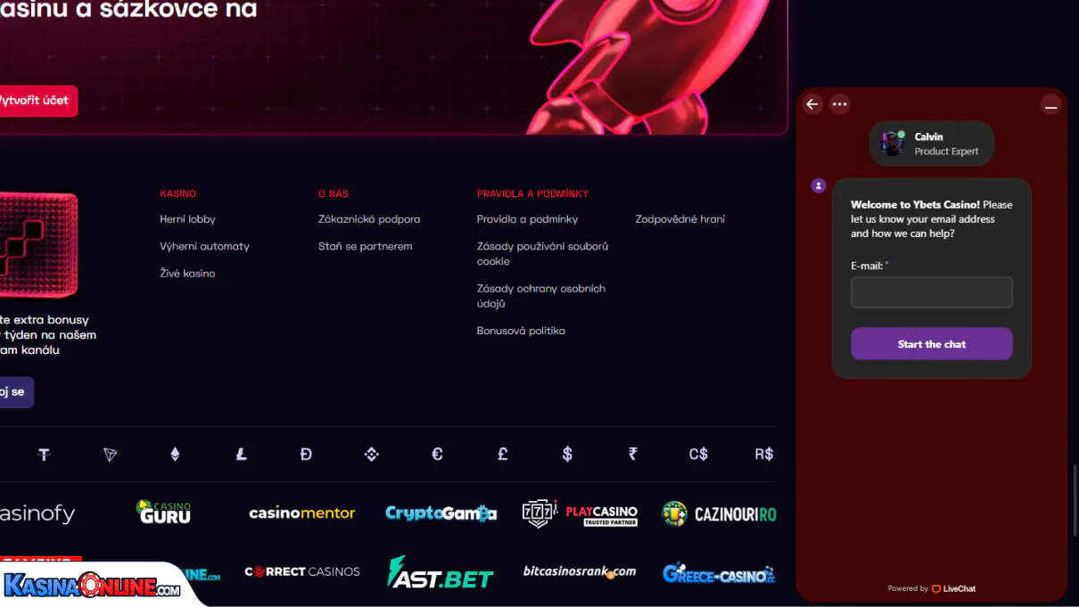 Ybets Кasino Zákaznická podpora